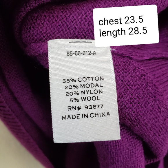 Stylus Purple Lightweight Sweater  L‎ - Picture 4 of 4